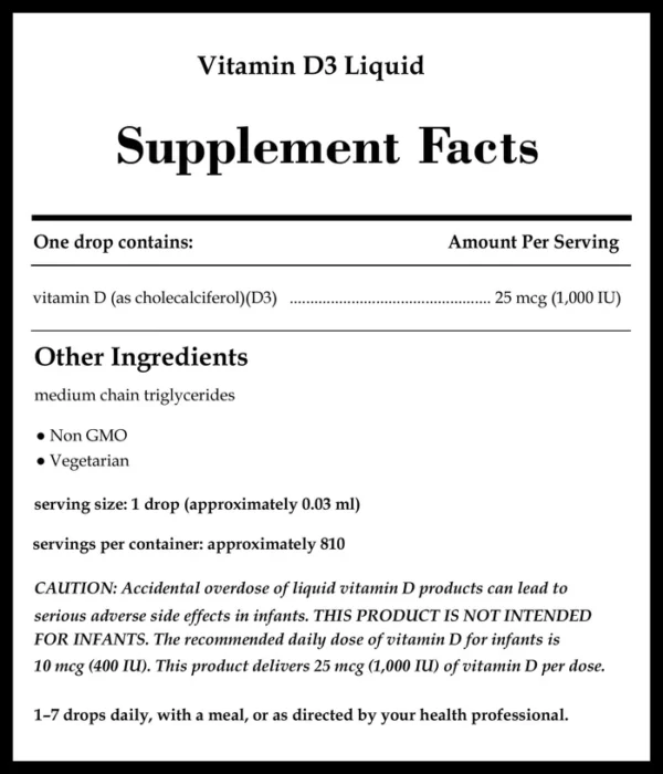 Pure Encapsulations Vitamin D3 Liquid Sf